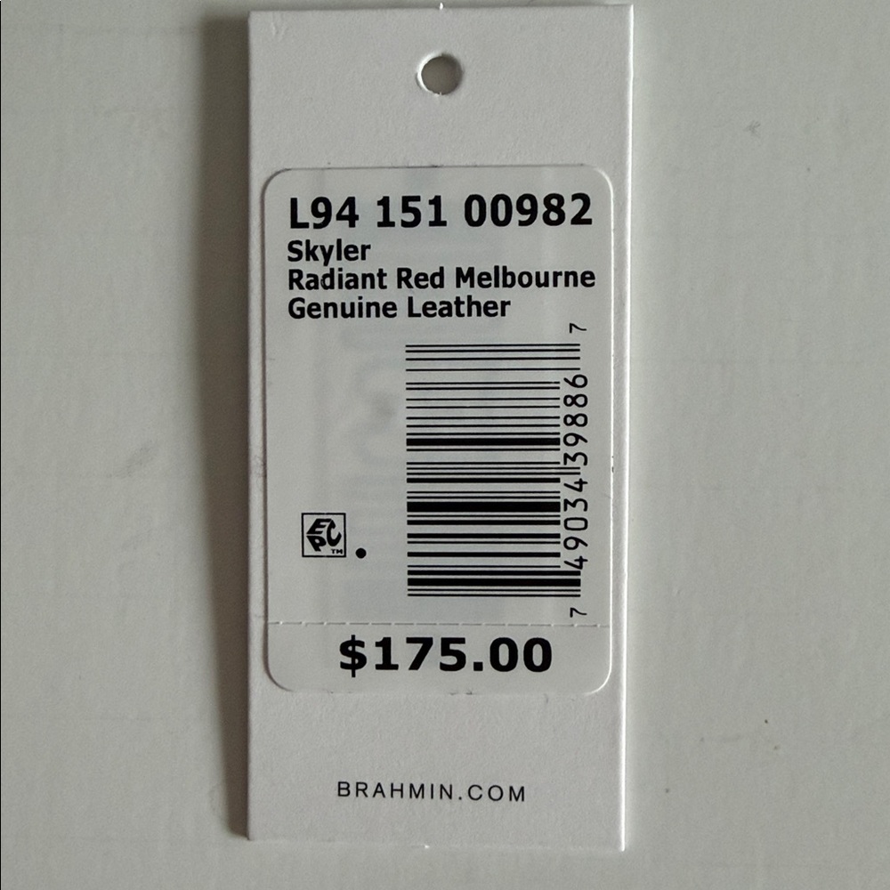 Brahmin- Skyler - Retired Radiant Red Melbourne Genuine Leather- NWT - Picture 10 of 10